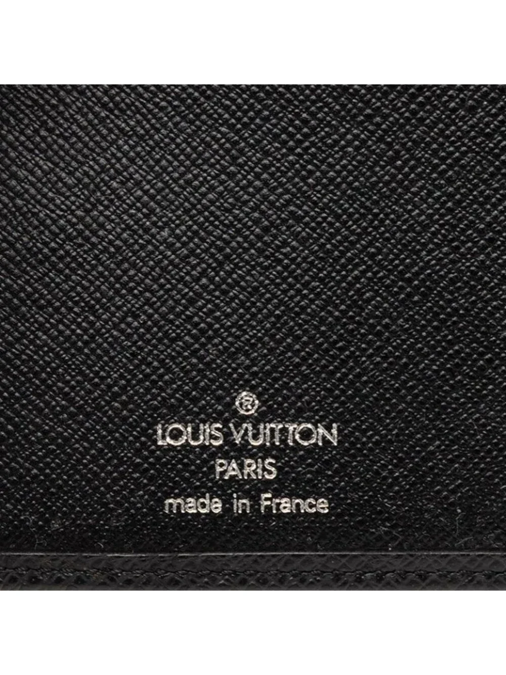 Louis Vuitton Taiga Portoballe Carte Cles Bifold Wallet Black Leather